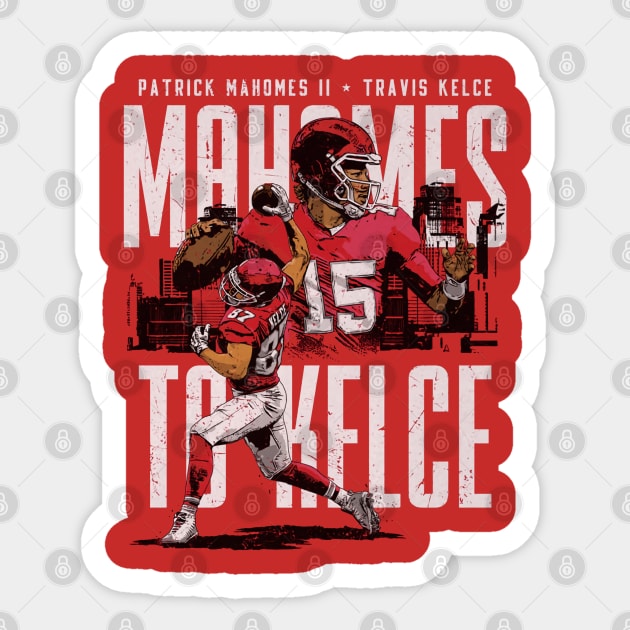 Travis Kelce & Patrick Mahomes Kansas City Connection Sticker by Chunta_Design